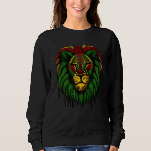 Leo African LION Jamaican Flag Black History Ameri Sweatshirt