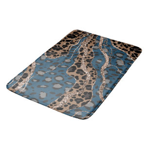 Leo Animal Print Glitter Glam 1 Bath Mat