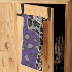 Leo Animal Print Glitter Glam 2 Tea Towel