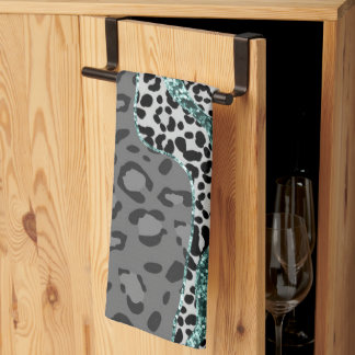 Leo Animal Print Glitter Glam 4 Tea Towel