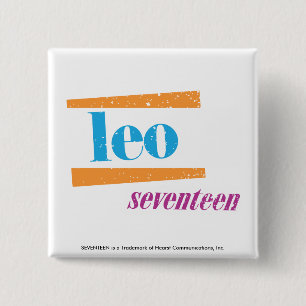 Leo Aqua 15 Cm Square Badge
