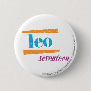 Leo Aqua 6 Cm Round Badge