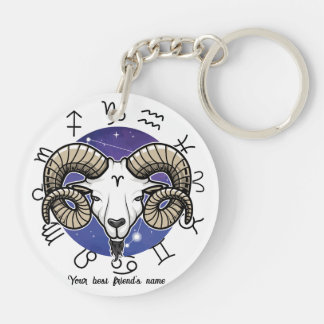 Leo Aries Zodiac Acrylic Keychain