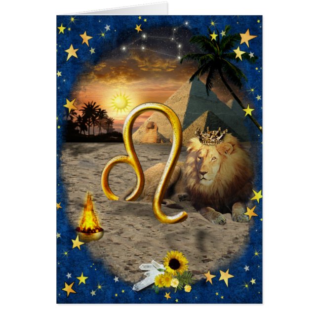 Leo ♌ Art Collage Card (Front)