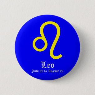 LEO ASTROLOGIC SIGN, SYMBOL ZODIAC 6 CM ROUND BADGE