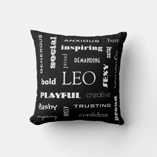 Leo Astrological Cushion (Front)