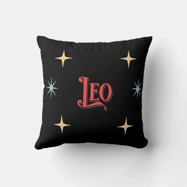 Leo Astrological Sign  Cushion (Back)