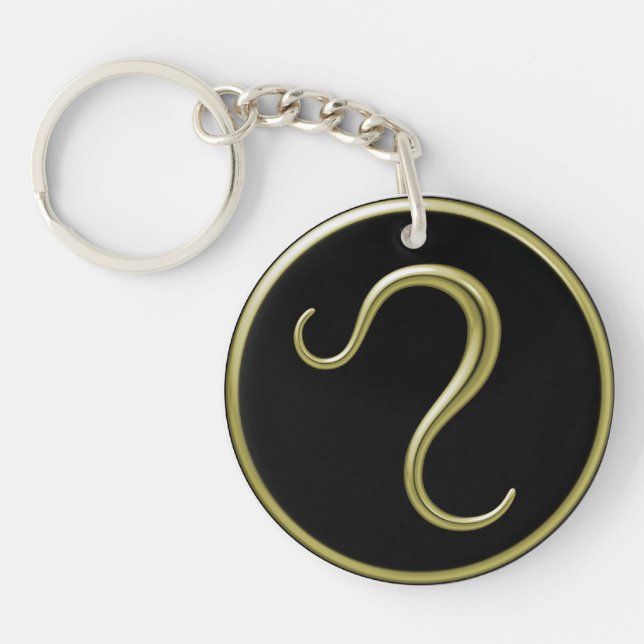 Leo Astrological Symbol Keychain (Front)