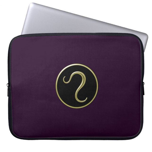 Leo Astrological Symbol Laptop Sleeve (Front)