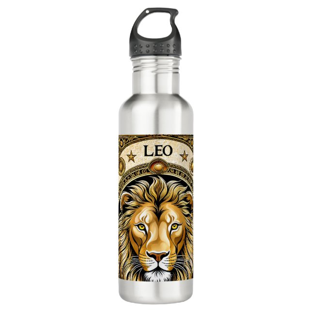 Leo astrology sign 710 ml water bottle (Front)