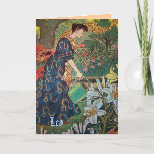 "Leo" Astrology Sign Card (Front)