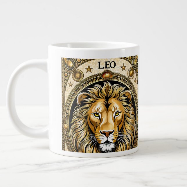 Leo astrology sign large coffee mug (Left)