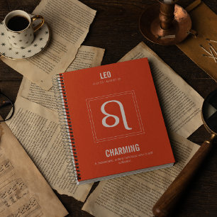 Leo Astrology Sign Notebook