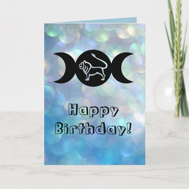 Leo astrology sun sign zodiac birthday card (Front)