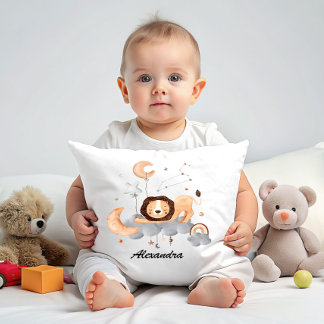Leo Baby - Hear Me Roar - Customisable Nursery Cushion