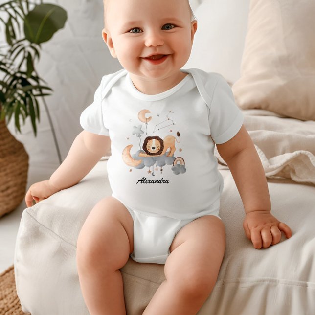 Leo Baby: Little Lion's Majesty Personalised Baby Bodysuit (Creator Uploaded)