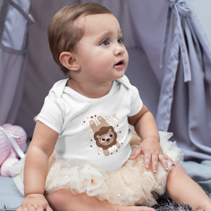 Leo Baby: "Little Lion's Starry Majesty" Baby Bodysuit