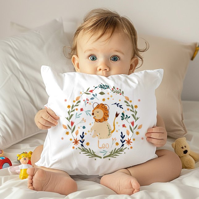 Leo Baby, Zodiac Nursery Decor  Cushion (Creator Uploaded)
