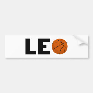 Leo Basketball Bumper Sticker