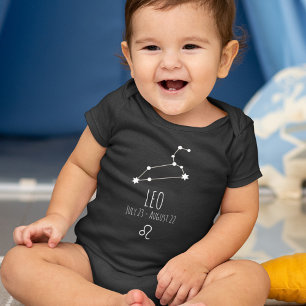 Leo Birth Sign Zodiac Constellation Baby Bodysuit