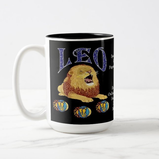 Leo Birth Sign Zodiac Mug (Left)