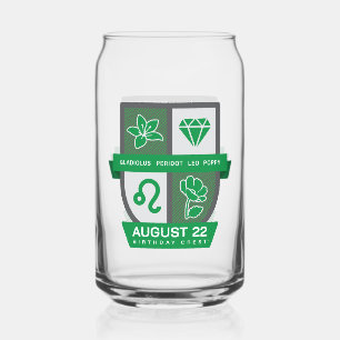Leo Birthday Crest™ for August 1-22 Can Glass