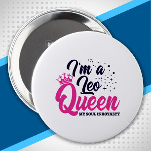 Leo Birthday Queen Astrology Zodiac Sign Soul 10 Cm Round Badge