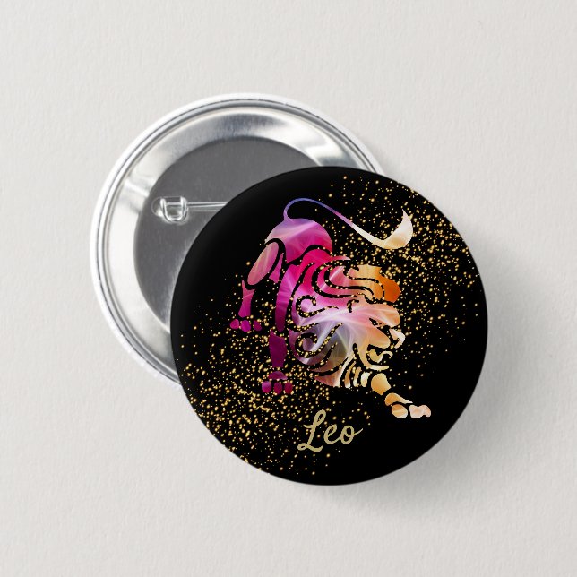 Leo  - Birthday Sign 6 Cm Round Badge (Front & Back)