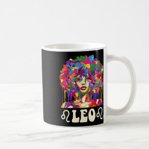 Leo Black Girl African American Woman Art Birthday Coffee Mug