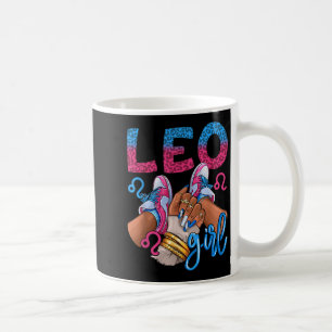 Leo Black Girl Birthday Women Sneakers Nails Zodia Coffee Mug