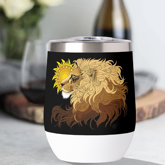 Leo Black Yellow Mandala Sun (Creator Uploaded)
