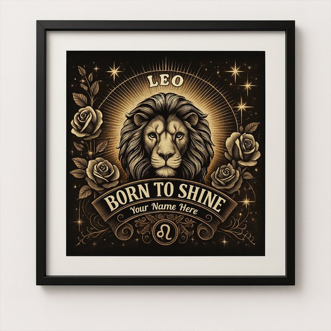 Leo “Born to Shine” Glossy Poster (Creator Uploaded)