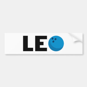 Leo bowling bumper sticker