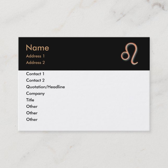 Leo Business Card (Front)