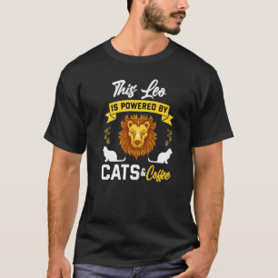 Leo Cat Coffee Horoscope Zodiac Sign T-Shirt