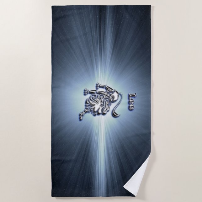 Leo chrome symbol beach towel (Front)