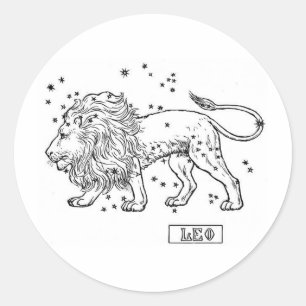 Leo Classic Round Sticker