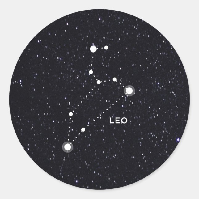 Leo Classic Round Sticker (Front)