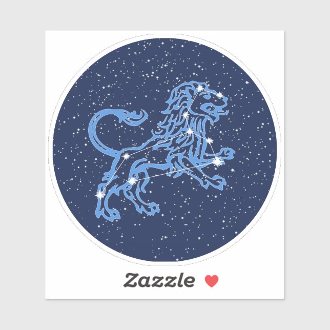 Leo Constellation and Zodiac Sign with Stars (Sheet)