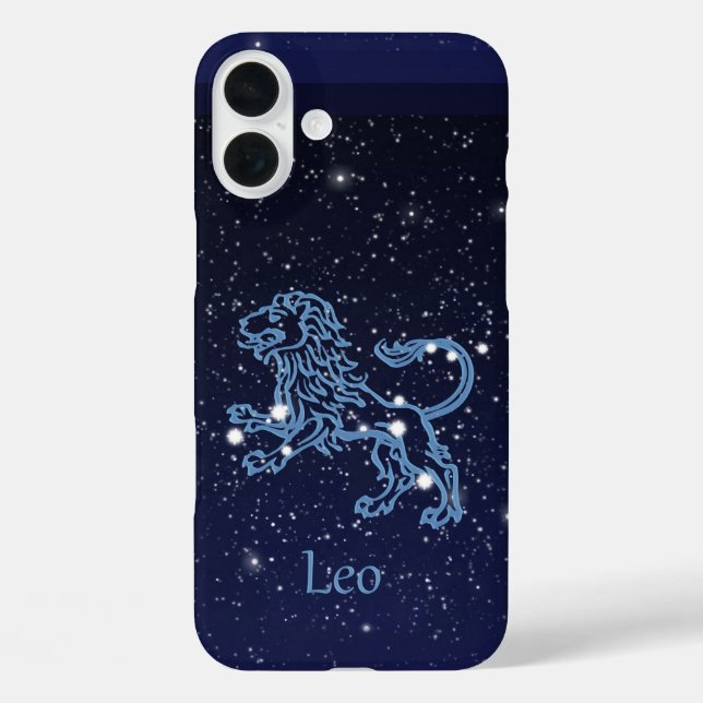 Leo Constellation and Zodiac Sign with Stars Case-Mate iPhone Case (Back)