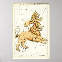 Leo Constellation Fine Art Print Antique