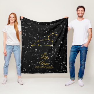 Leo Constellation Fleece Blanket