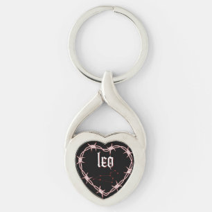 Leo Constellation Gothic Aesthetic Barbed Wire Key Ring