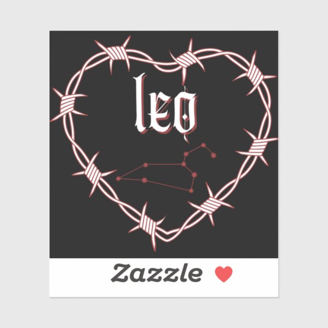 Leo Constellation Gothic Barbed Wire Design (Sheet)