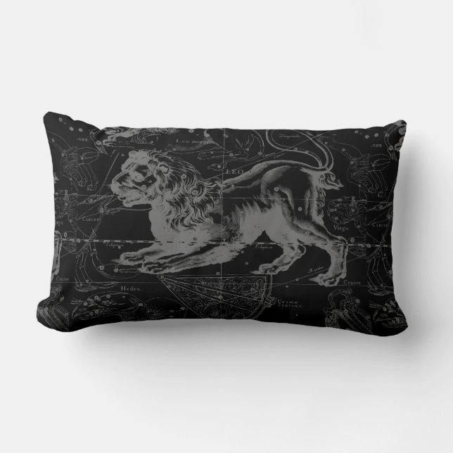 Leo Constellation Hevelius 1690 July23 - August 22 Lumbar Cushion (Front)