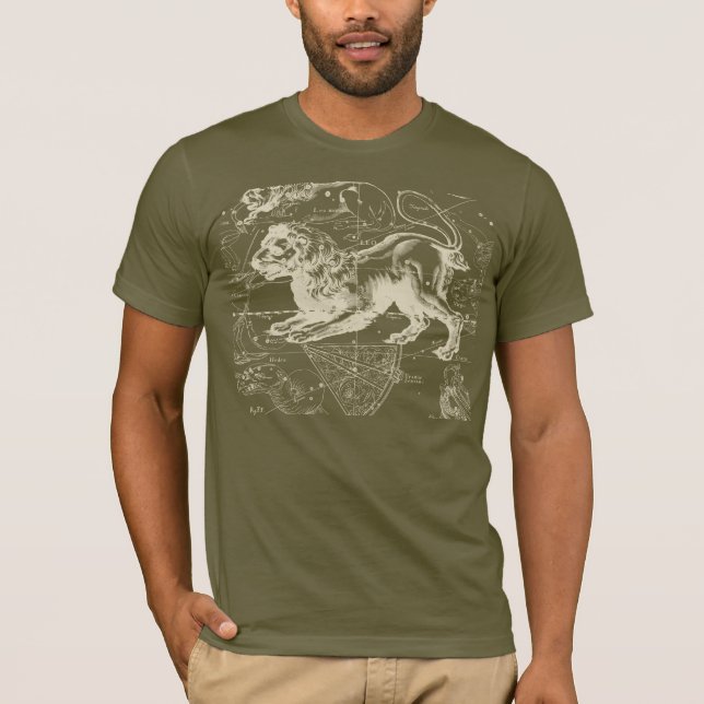 Leo Constellation Hevelius 1690 July23 - August 22 T-Shirt (Front)