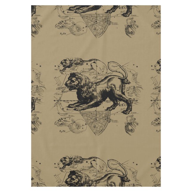 Leo Constellation Hevelius 1690 July23 - August 22 Tablecloth (Front)