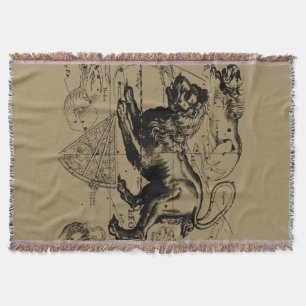 Leo Constellation Hevelius 1690 July 23 August 22 Throw Blanket