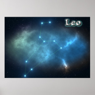 Leo constellation poster