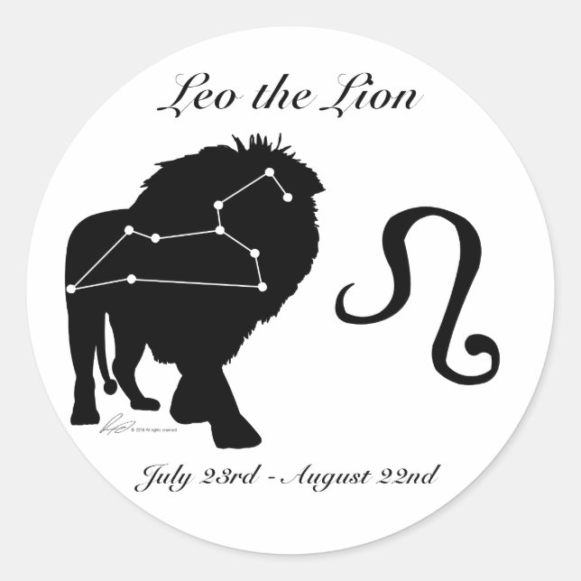 Leo Constellation/Zodiac Stickers (Front)